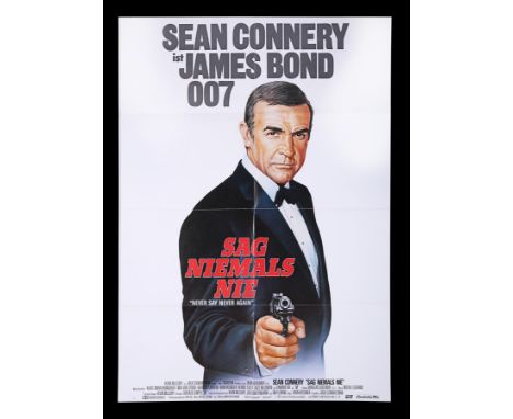 Four German posters for "Never Say Never Again" (1983) including two German A1 posters (one by Casaro, the other with Obrero 