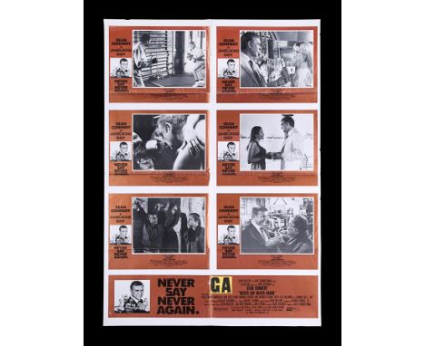 Australian "Lobby Card" poster for "Never Say Never Again" (1983). This highly unusual poster presents six images of lobby ca