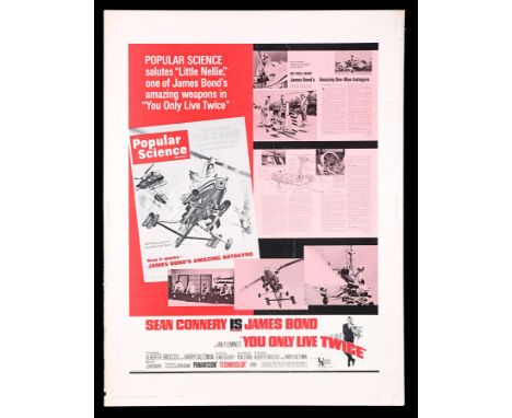 US 30x40 "Popular Science" poster for "You Only Live Twice" (1967). This is a rare Bond poster. In June 1967 "Popular Science