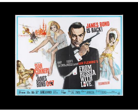 UK Quad poster for the second Sean Connery James Bond film "From Russia With Love" (1963). For many, this poster encapsulates