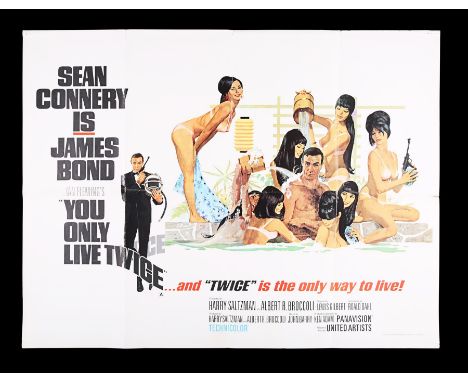 UK Quad "Style-C" poster for "You Only Live Twice" (1967). Of the three different style general release Quad posters produced
