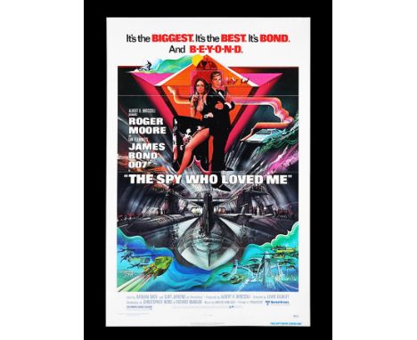 US One-Sheet poster for the third Roger Moore James Bond film "The Spy Who Loved Me" (1977). This example of the poster has b