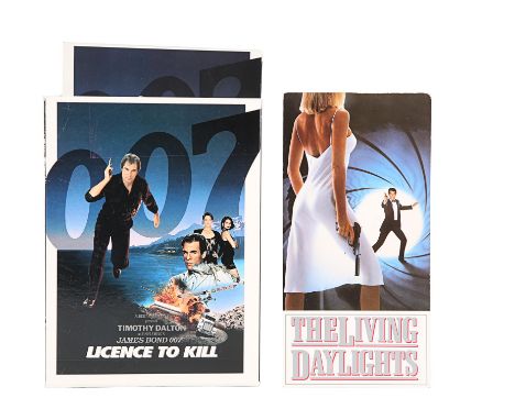 Premiere World Charity Programme and Ticket for "The Living Daylights" (1987), plus leaflet counter display for "Licence To K
