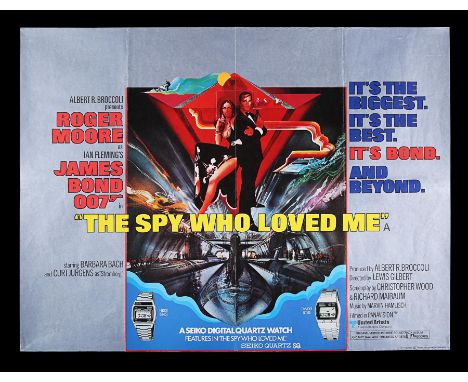 UK Quad poster for "The Spy Who Loved Me" (1977), this being the "Seiko" digital watch variant.30" x 40" (76 x 102 cm)Conditi