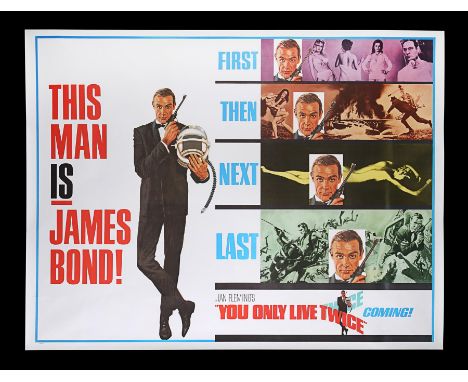 US Subway "Final" Advance poster for "You Only Live Twice" (1967). This poster carries the entire run of "First", "Then", "Ne