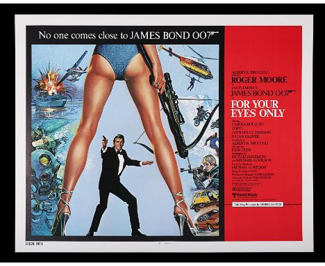 US Half-Sheet poster for "For Your Eyes Only" (1981), this being the scarcer "International" variant with added poster illust