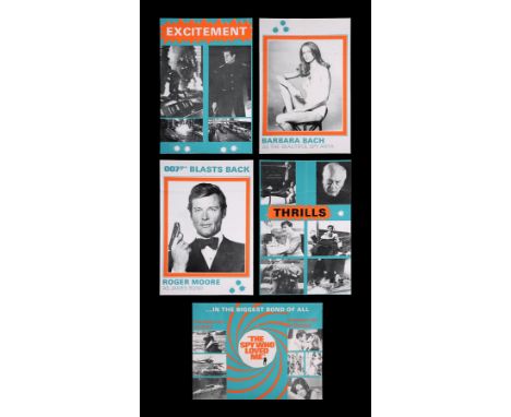 Full set of five UK Marler Haley posters for "The Spy Who Loved Me" (1977), consisting of a Quad and four Double-Crown poster