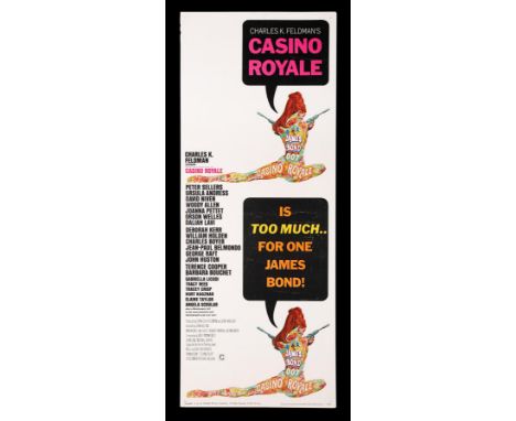 US Insert poster for "Casino Royale" (1967). The poster features the Robert McGinnis psychedelic imagery twice. This Insert h