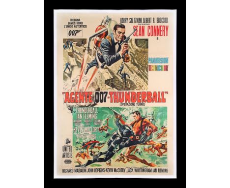 Linen-backed Italian Two-Foglio for "Thunderball" (1965). This is a rare debut release poster. The film was re-released sever