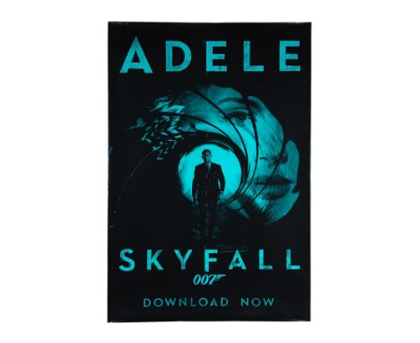 UK "Adele" Soundtrack poster for "Skyfall" (2012). This scarce poster presents the same green-tinted image of Bond that grace