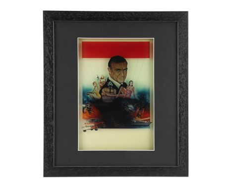 Colour artwork photo transparency for "Never Say Never Again" (1983) for the last Sean Connery James Bond film, showing the M