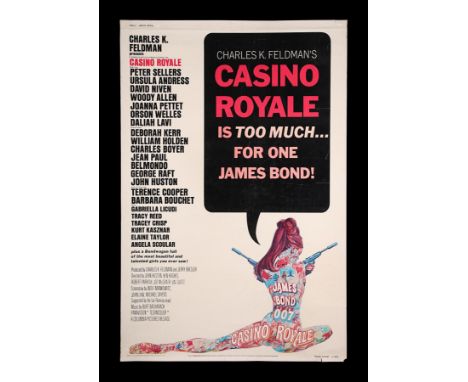 US 40x60 poster for "Casino Royale" (1967). The poster is printed on card stock and although creased, it remains in unfolded 