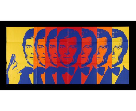 German Banner poster for "The Spy Who Loved Me" (1977). This Pop-Art style poster is rare. It is believed that limited number