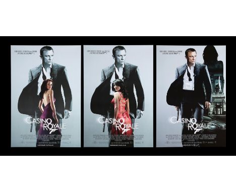 Three UK One-Sheet double-sided posters for "Casino Royale" (2006), including the "Daniel Craig" version, the "Caterina Murin