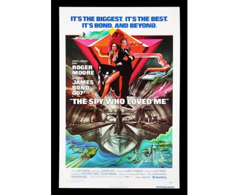US One-Sheet "Blue Text" poster for "The Spy Who Loved Me" (1977). There are three variant US One-Sheet posters that were use