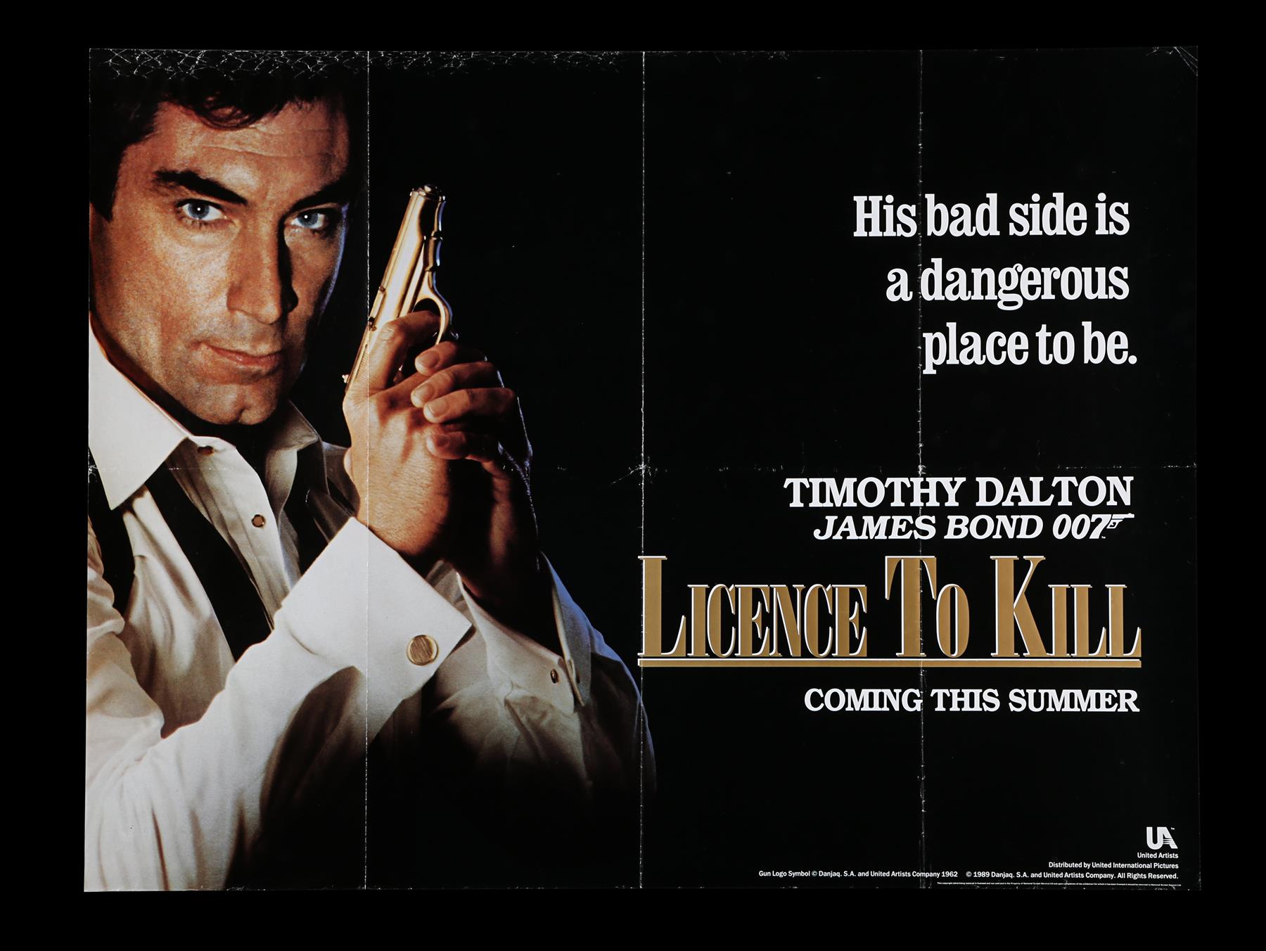 UK Quad Teaser poster for the second Timothy Dalton James Bond film ...