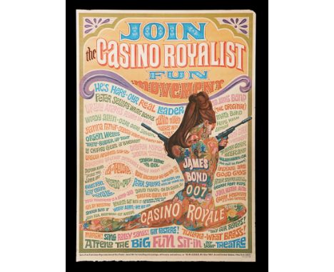 US Promo poster for the James Bond film "Casino Royale" (1967). The poster presents a good detailed close-up image of the McG