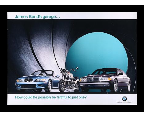 BMW Promo poster for "Tomorrow Never Dies" (1997). The poster presents the three BMW vehicles featured in the film: the BMW 7