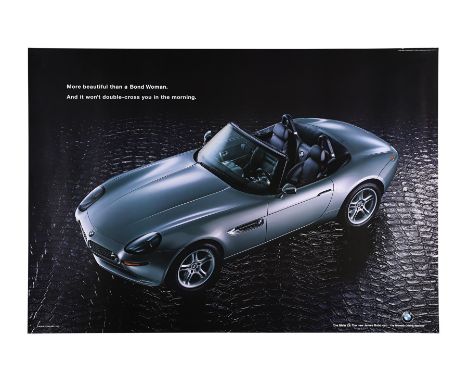 BMW Promo poster for "The World Is Not Enough" (1999). The poster features the BMW Z8 that appears in the film. This is a sca