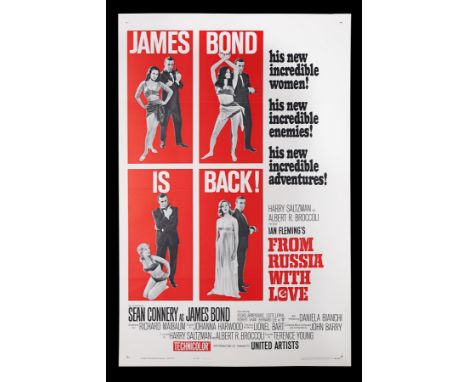 US One-Sheet "Style-B" poster for "From Russia With Love" (1963). This example of the poster remains in superb condition.27" 