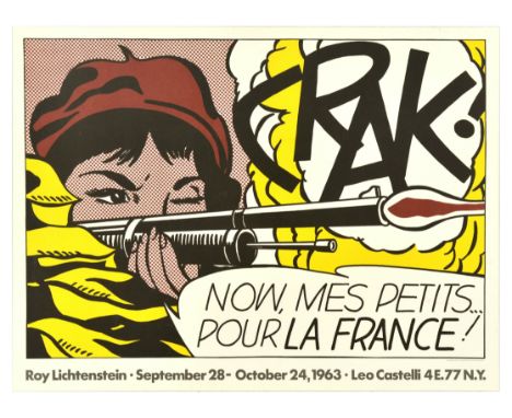 Original vintage advertising poster for Roy Lichtenstein artwork exhibition that took place from September 28 - October 24, 1