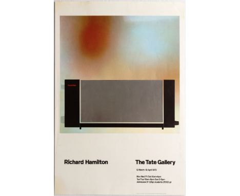 Original vintage advertising poster for Richard Hamilton Exhibition held in The Tate Gallery London. Richard William Hamilton