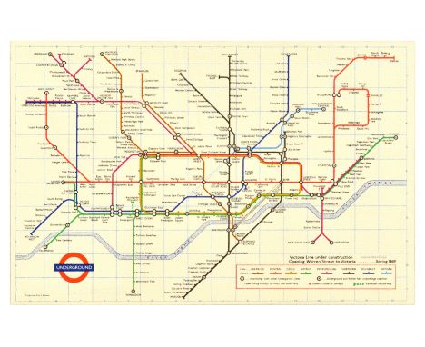 Original vintage London Underground pocket map - Diagram of Lines and Station Index map No. 3 1968 published by London Transp