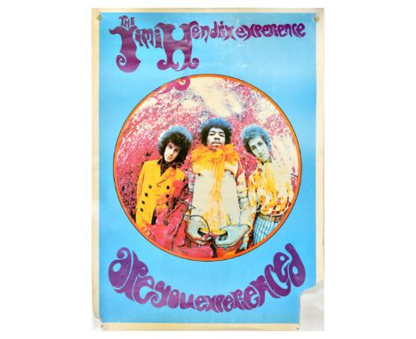 Original vintage music poster advertising Are You Experienced debut studio album by The Jimi Hendrix Experience released in M