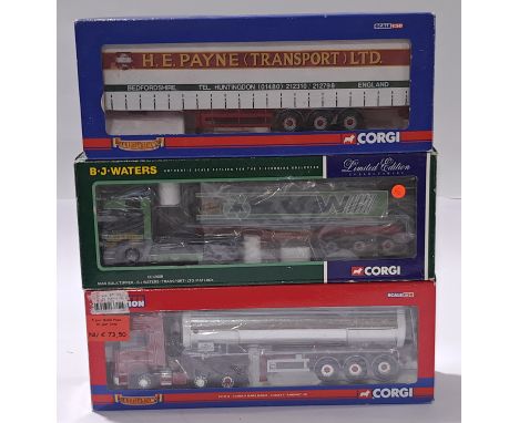 Corgi a boxed trio of 1/50 scale tankers/trailers to include CC13712, CC12008 and CC19903. Conditions generally appear Excell