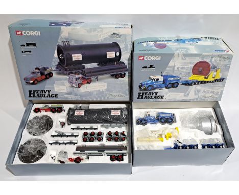 Corgi Heavy Haulage 18001 &amp; 31014 a boxed par, Scammell Contractor with Nicholas Bogie Trailer and Steam Turbine load &ld
