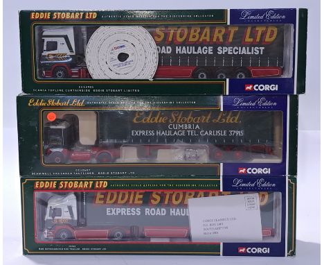 Corgi&nbsp;a boxed trio of 1/50 scale trucks to include CC12901, CC12607 and CC75702. Conditions generally appear&nbsp;Excell