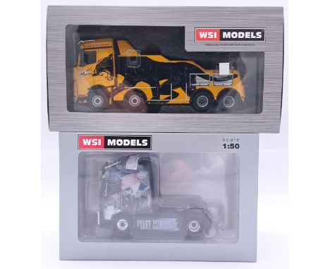 WSI Models, a boxed pair of Commercial 1:50 scale Truck/Trailer models comprising of 01-3977 MB Arocs MP4 Stream Space 8x4 Wr