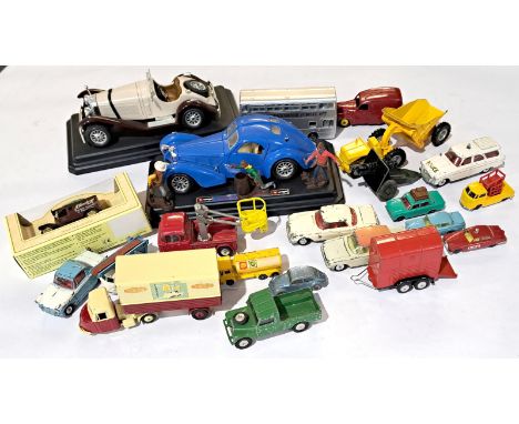 Dinky, Corgi, Matchbox, Husky and similar, an unboxed mixed scale group. Conditions appear generally to be Poor to Fair. See 