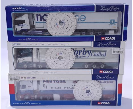 Corgi&nbsp;a boxed trio of 1/50 scale trucks to include CC12204, CC12216 and CC12918. Conditions generally appear&nbsp;Excell