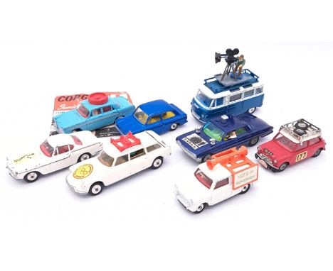 Corgi &amp; Dinky, an unboxed group to include Corgi Austin A60 "Corgi Motor School" with Leaflet, Corgi Oldsmobile Super 88 