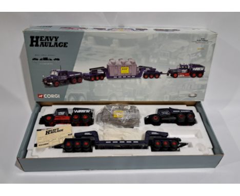 Corgi Heavy Haulage 18007 Scammell Contractor x2, 24 Wheel Girder Trailer &amp;&nbsp;Transformer Load "Wrekin Roadways". Alth