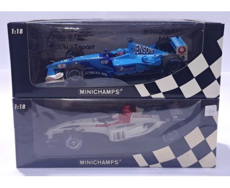 Minichamps 1/18 scale pair to include Benetton Renault Sport B201 "J.Button" and B-A-R Honda 006 "J.Button". Conditions gener