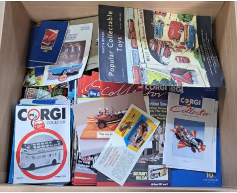 Large quantity of Corgi, Matchbox &amp; similar ephemera, to include Corgi Collector issues, magazines, catalogues and simila