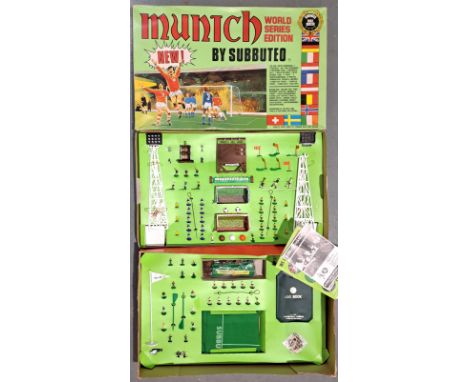 Subbuteo - a boxed set "Munich World Series Edition" which was available between 1973 to 1976 and is highly regarded as one o