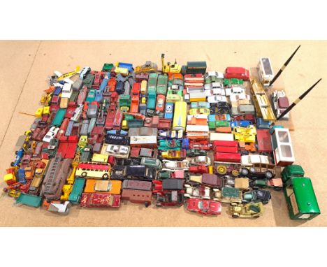 Corgi, Matchbox and similar, a mixed unboxed play worn group. Conditions generally appear Poor to Good.
