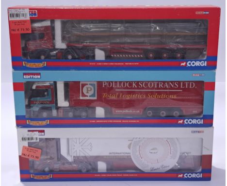 Corgi&nbsp;a boxed trio of 1/50 scale trucks to include CC13713, CC13809 and CC12933. Conditions generally appear&nbsp;Excell