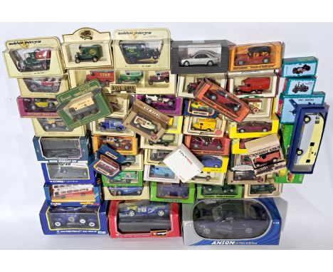 Matchbox, Corgi, Lledo &amp;&nbsp;similar, a boxed group.&nbsp; Although unchecked for completeness condition generally appea