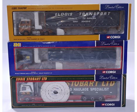 Corgi&nbsp;a boxed trio of 1/50 scale trucks to include CC13103, CC12110 and CC76602. Conditions generally appear&nbsp;Excell