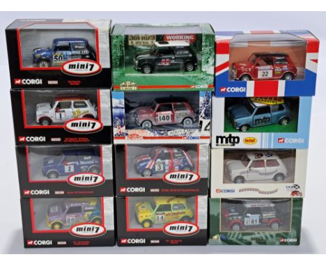 Corgi, a boxed 1:36 scale Mini group. Although unchecked for completeness, conditions generally appear to be Excellent to Nea