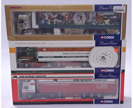 Corgi&nbsp;a boxed trio of 1/50 scale trucks to include CC12104, CC76601 and CC75807. Conditions generally appear&nbsp;Excell