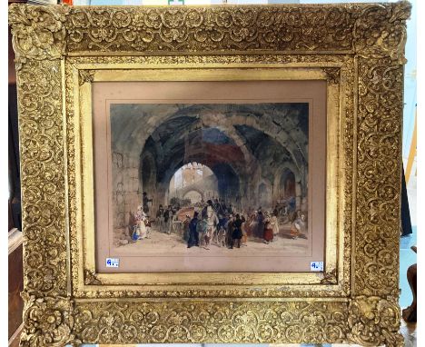 Thomas Miles Richardson Snr. (1784-1848), The Old Newgate, Newcastle, pencil and watercolour heightened with white, with hand
