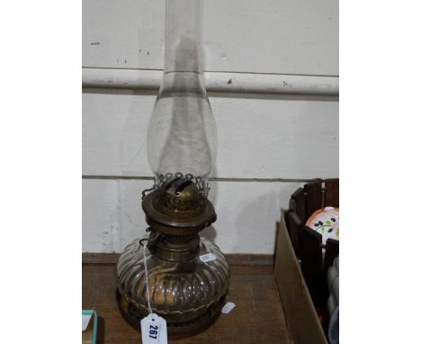     A Cut Glass Oil Lamp Reservoir                                                  