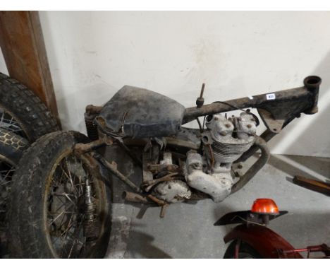     An Ariel Motorcycle Tubular Frame Engine &amp; Three Wheels                         