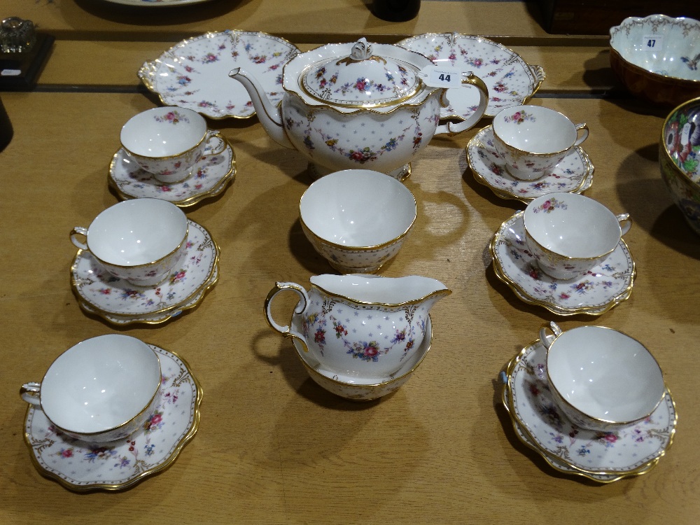 A TwentyFour Piece Royal Crown Derby Royal Pattern Tea Set