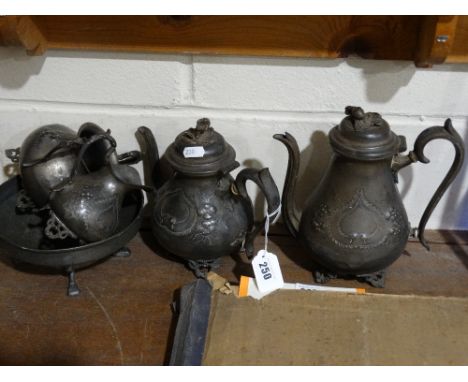     A Britannia Metal Four Piece Tea Service Etc                                    